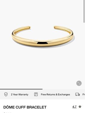 Mejuri Polished Gold Open Cuff Bracelet